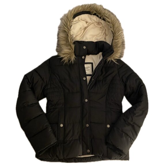 Abercrombie & Fitch Jackets & Blazers - Abercrombie & Fitch Women's Quilted Jacket with Hood - Black - XS